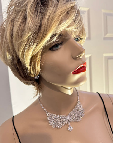 Sasha, Bow Cubic Zircon Necklace , Great Quality AAA Cubic Zircon , Unique elegant and classic