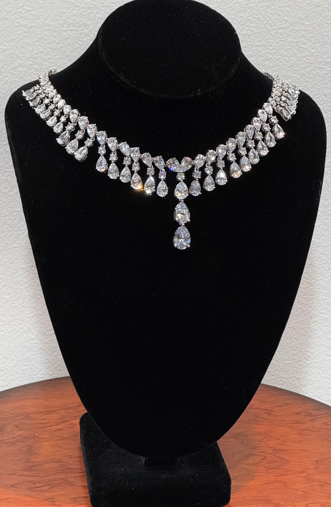 Heftsi Cubic Zirconia Wedding Necklace