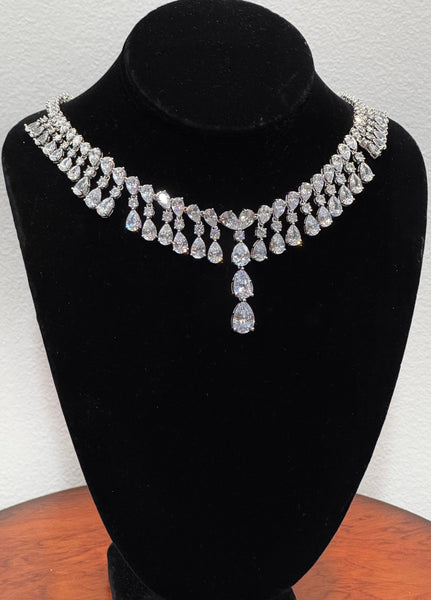 Heftsi Cubic Zirconia Wedding Necklace