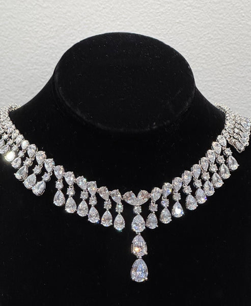 Heftsi Cubic Zirconia Wedding Necklace