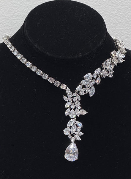 Bridget, Cubic zircon Wedding/Special event Necklace With With AAA Quality Cubic zircon clear stone 