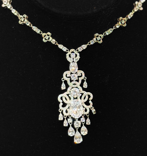 Lola , Cubic Zirconia Wedding Necklace, Wedding collection, Bridle , Mother of the bride