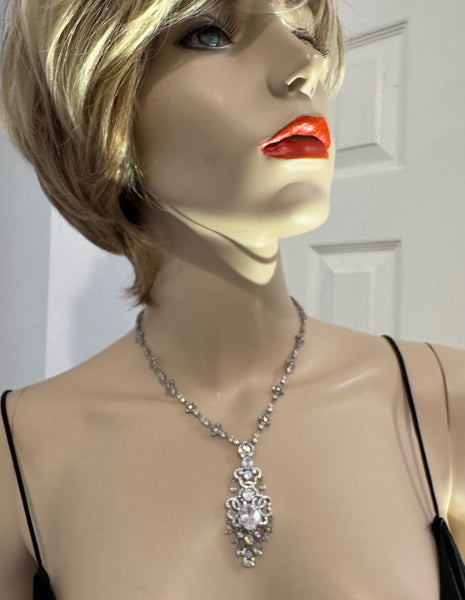 Lola , Cubic Zirconia Wedding Necklace, Wedding collection, Bridle , Mother of the bride