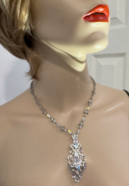 Lola , Cubic Zirconia Wedding Necklace, Wedding collection, Bridle , Mother of the bride