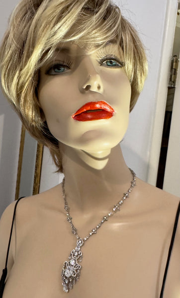 Lola , Cubic Zirconia Wedding Necklace, Wedding collection, Bridle , Mother of the bride