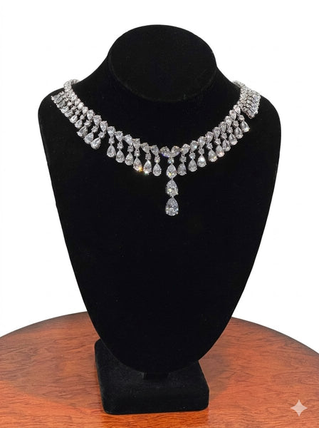 Heftsi Cubic Zirconia Wedding Necklace
