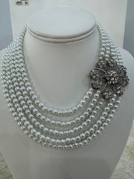 Mia Pearls Necklace For All Occasion , Weddings, bridal, mother of the bride,  bridesmaid