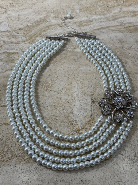 Mia Pearls Necklace For All Occasion , Weddings, bridal, mother of the bride,  bridesmaid