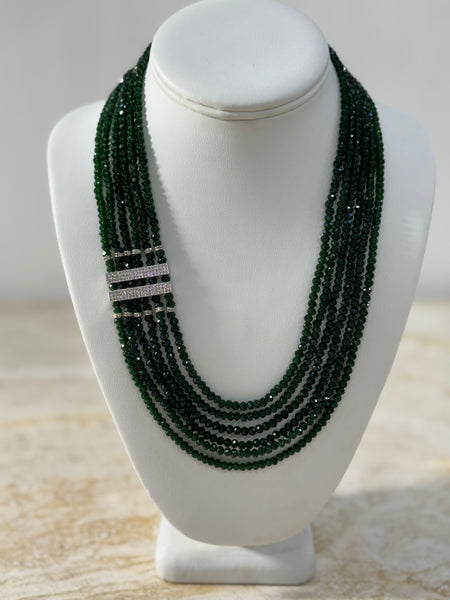 Swarovski crystal green Necklace ,mother of the bride ,wedding, bridesmaid