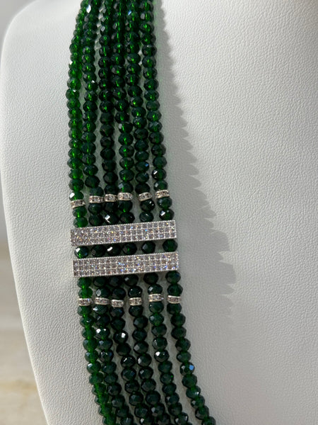 Swarovski crystal green Necklace ,mother of the bride ,wedding, bridesmaid