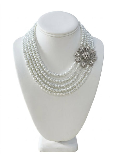 Mia, Pearls Necklace For All Occasion , Weddings, bridal, mother of the bride,  bridesmaid Handmade