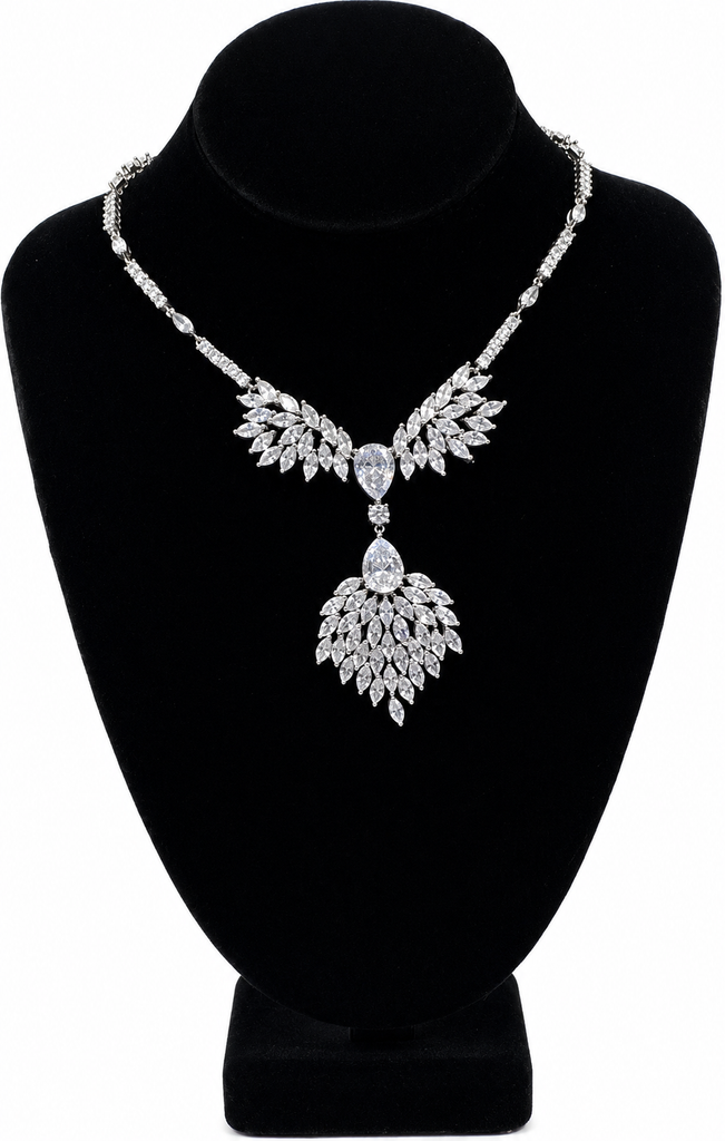Lorena, Cubic Zircon Wedding Necklace, AAA quality CZ simply elegant and classic for all occasion wedding mother of the bride or for just that special evening&nbsp;