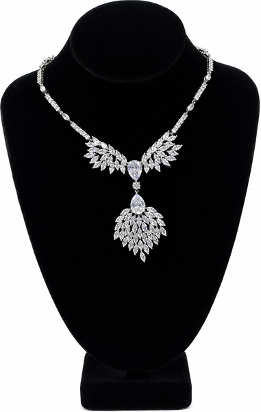 Lorena, Cubic Zircon Wedding Necklace, AAA quality CZ simply elegant and classic for all occasion wedding mother of the bride or for just that special evening&nbsp;