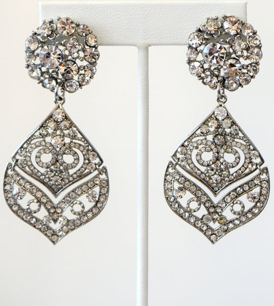 Heftsi Clear Stone Earrings Wedding Collection