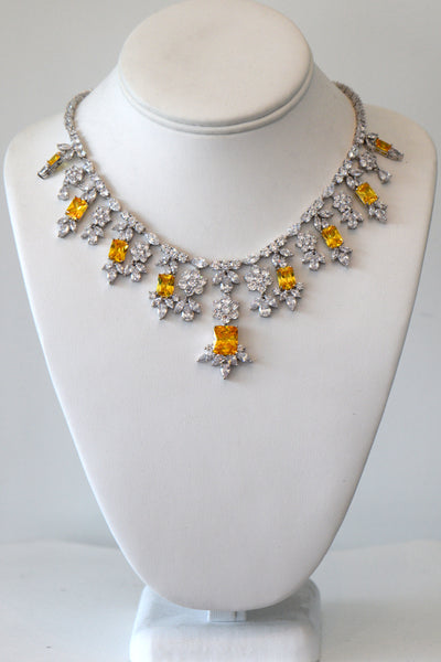 Cubic Zirconia Wedding Necklace, wedding collection, Rental Necklace 